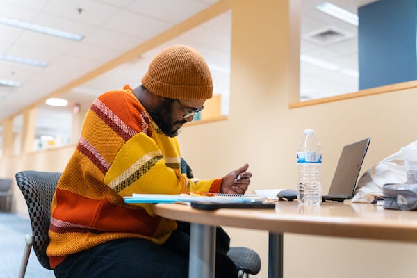 Student on campus