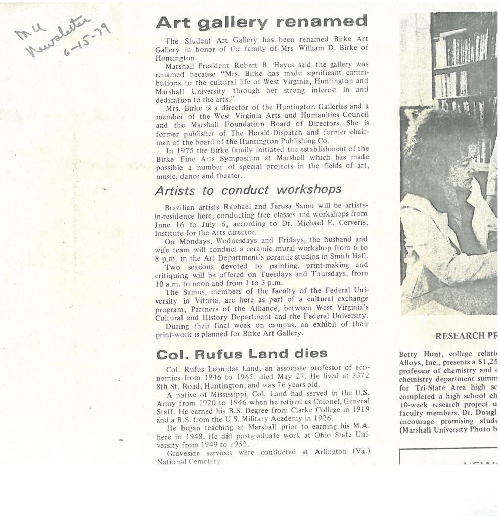 Historical information about the Birke Art Gallery