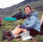 Kristi Fondren in the field on the Appalachian Trail