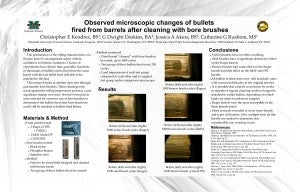 Observed Microscopic Changes of Bullets Fired from Barrels after Cleaning with Bore Brushes