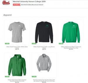 Order Page for the Fall 2019 Apparel Fundraiser for the HCSA