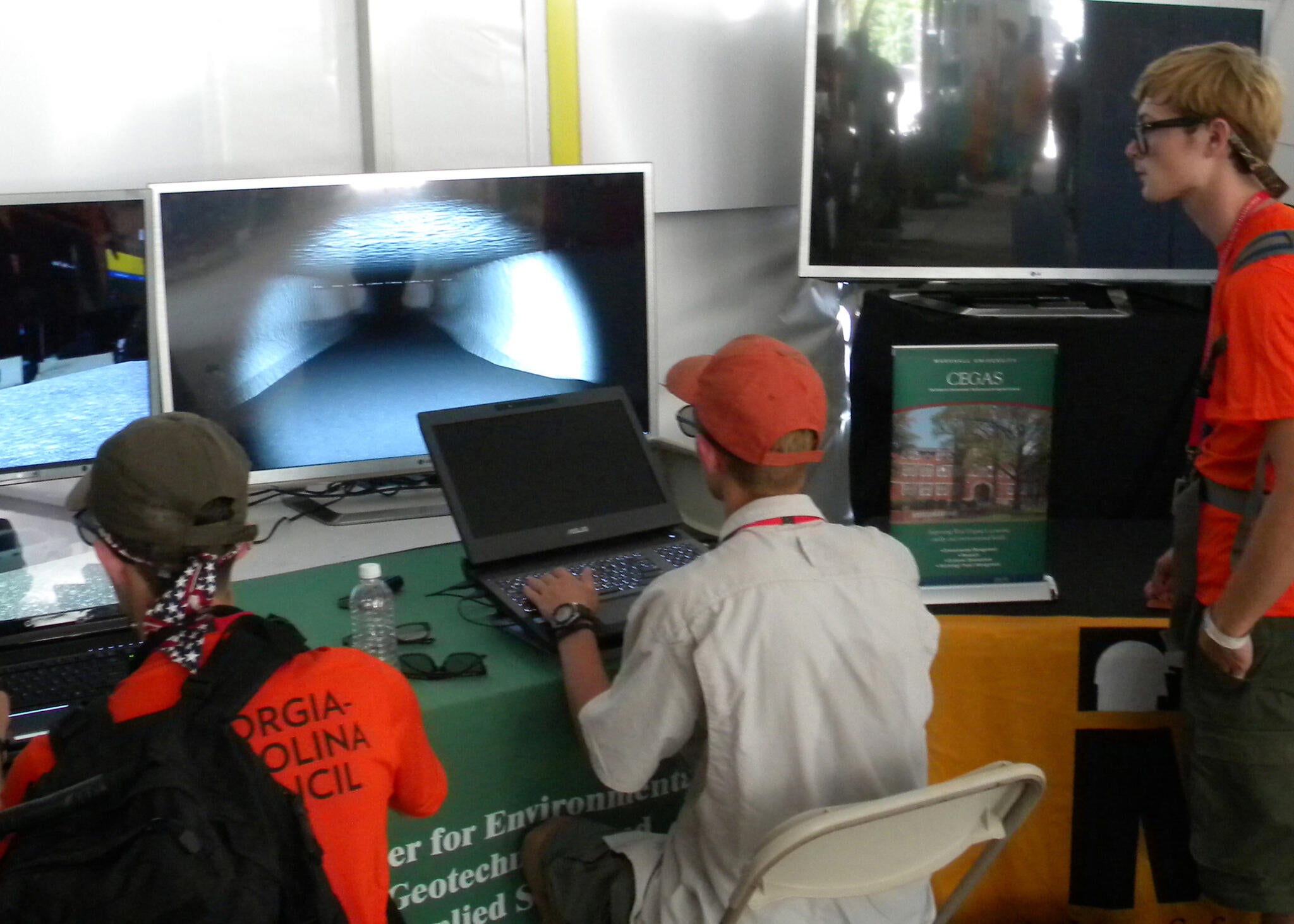 Photo of Scouts at CEGAS exhibit