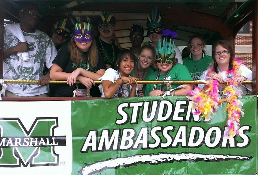 Ambassadors help with the annual homecoming parade