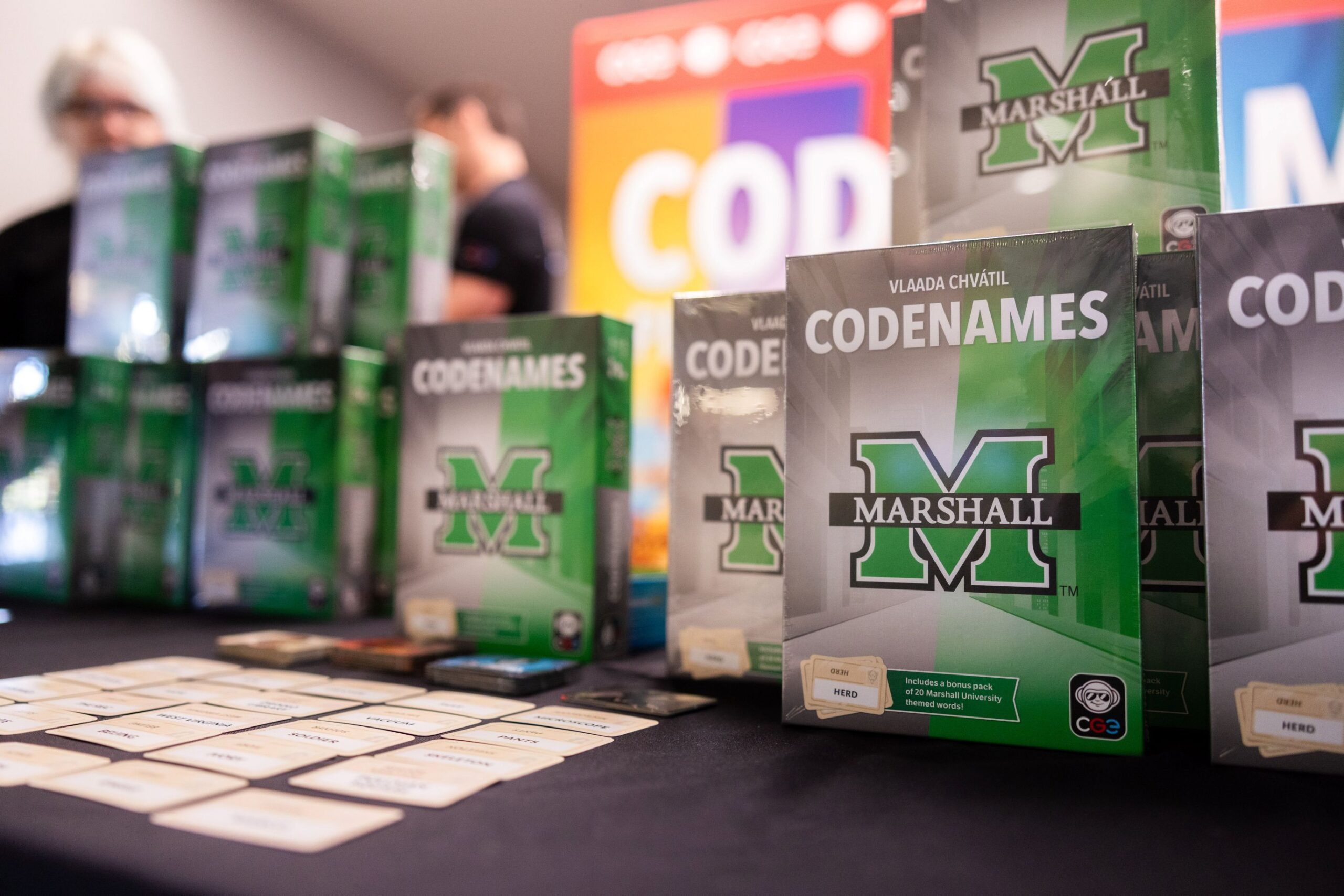 Picture of Marshall University Codenames game.