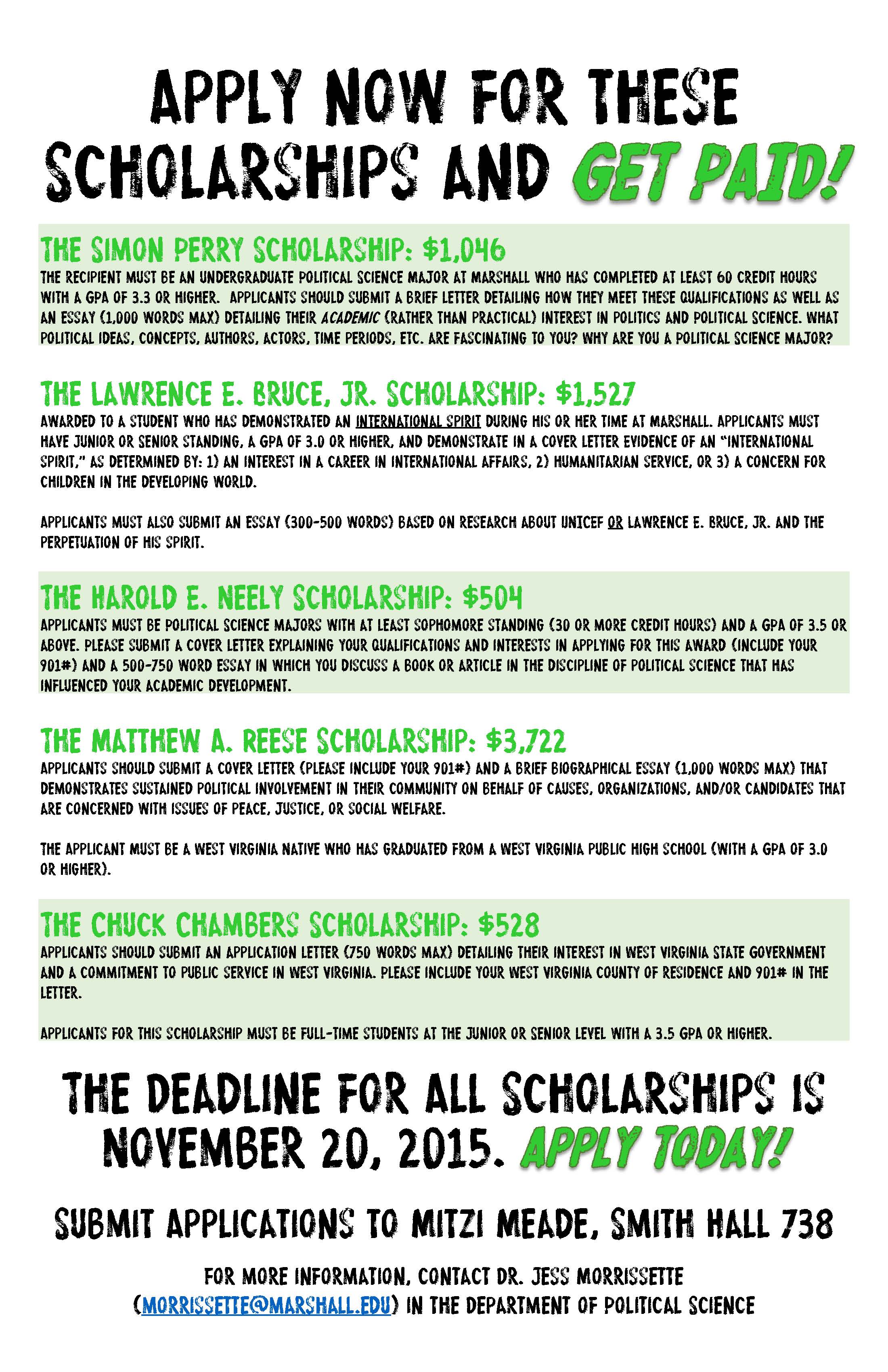 essay scholarships 2015