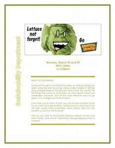 MEATLESS MONDAY- March flyer