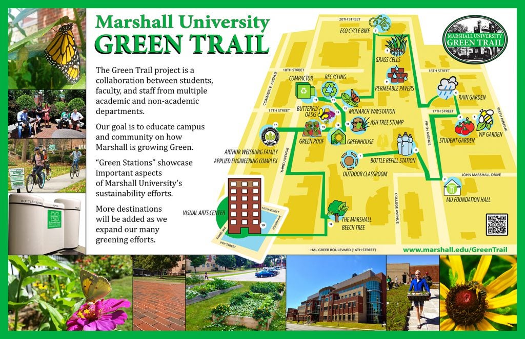 Green Trail - Trail Head Sign & Map