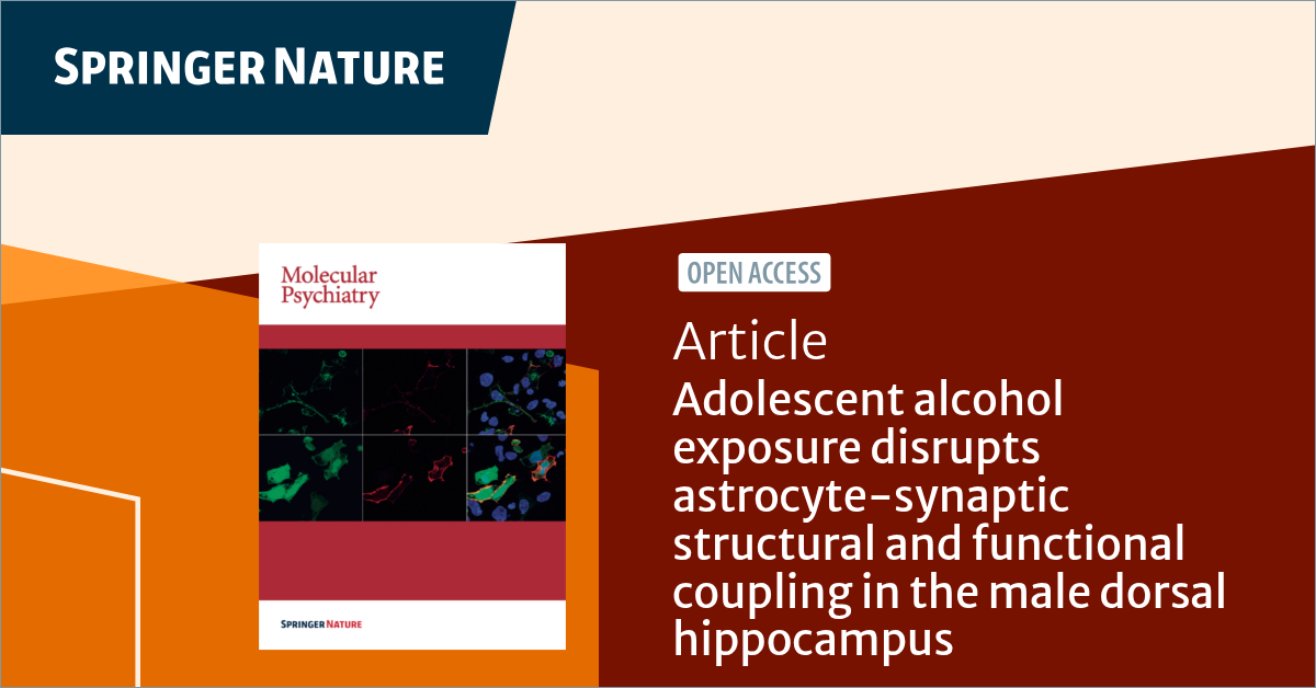Adolescent alcohol exposure disrupts astrocyte-synaptic structural and functional coupling in the male dorsal hippocampus