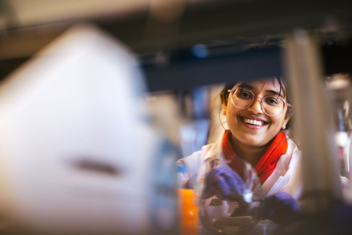 person working in a lab