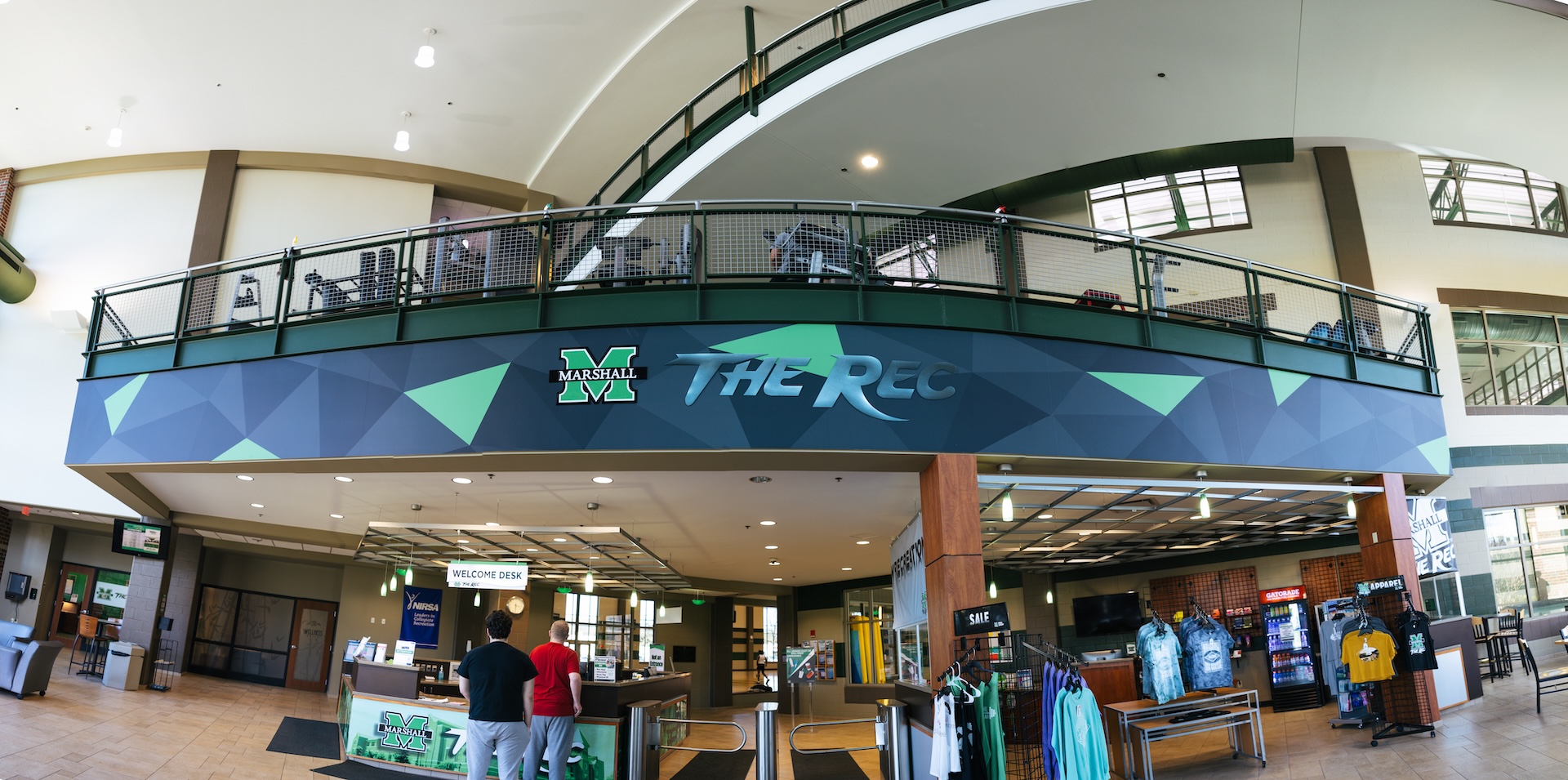 Image of the rec sign on inside of facility