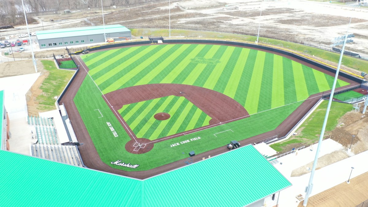UAS shot of the Jack C. Cook field