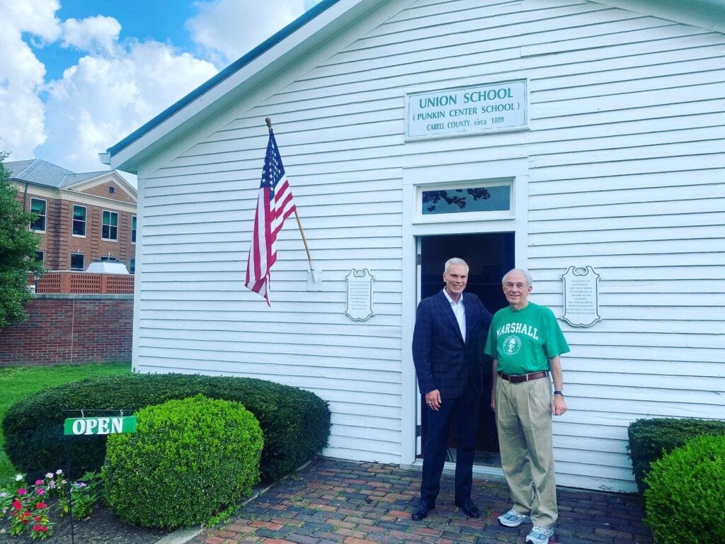 One Room School House Dr. Lutz and President Smith