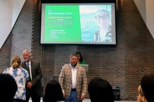 Biology graduate Sara Slack honored at global education celebration
