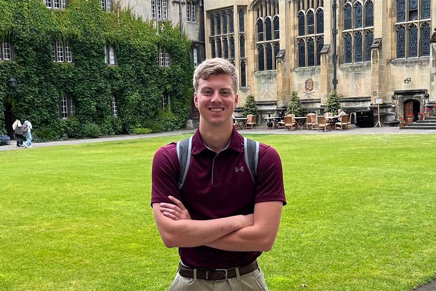 Biology student and Yeager Scholar Tyler Marcum prepares for medical school