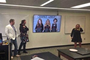 Chemistry students in Instrumental Methods give an AI-enhanced presentation of their semester-long project