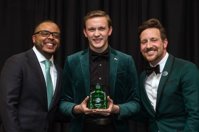 Biology student Walker Tatum receives inaugural Current Student “3 C’s” award
