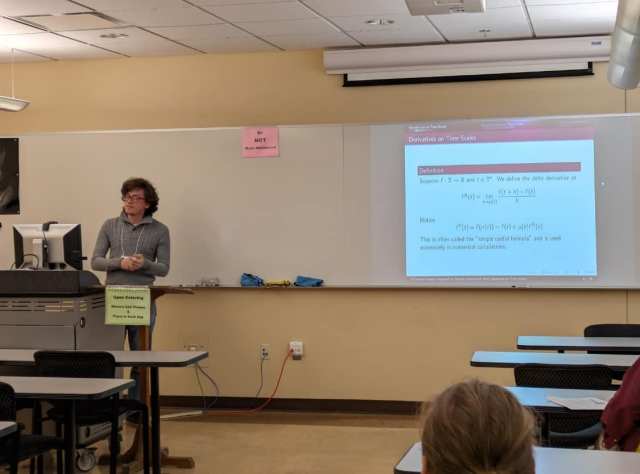 Mathematics student presents at Mathematical Association of America conference