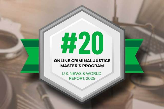 Criminal Justice online master’s receives top 20 ranking from U.S. News & World Report