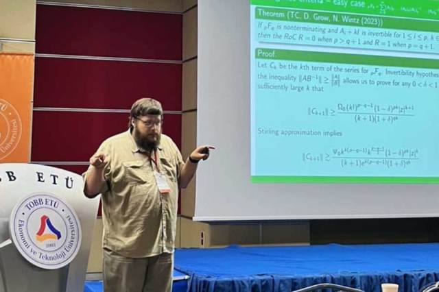 Math faculty presents at Approximation Theory and Special Functions conference held in Ankara, Türkiye