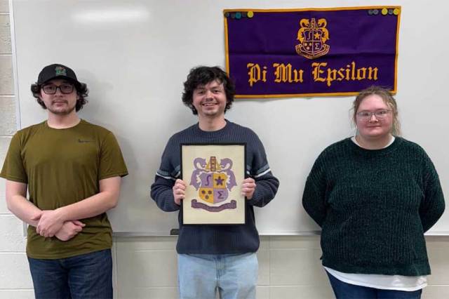 Students inducted into Pi Mu Epsilon mathematics honor society
