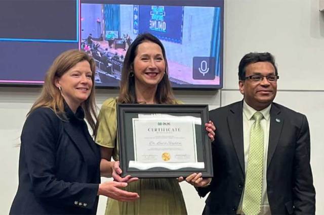 Math faculty Dr. Laura Stapleton honored with Excellence in Online Teaching Award