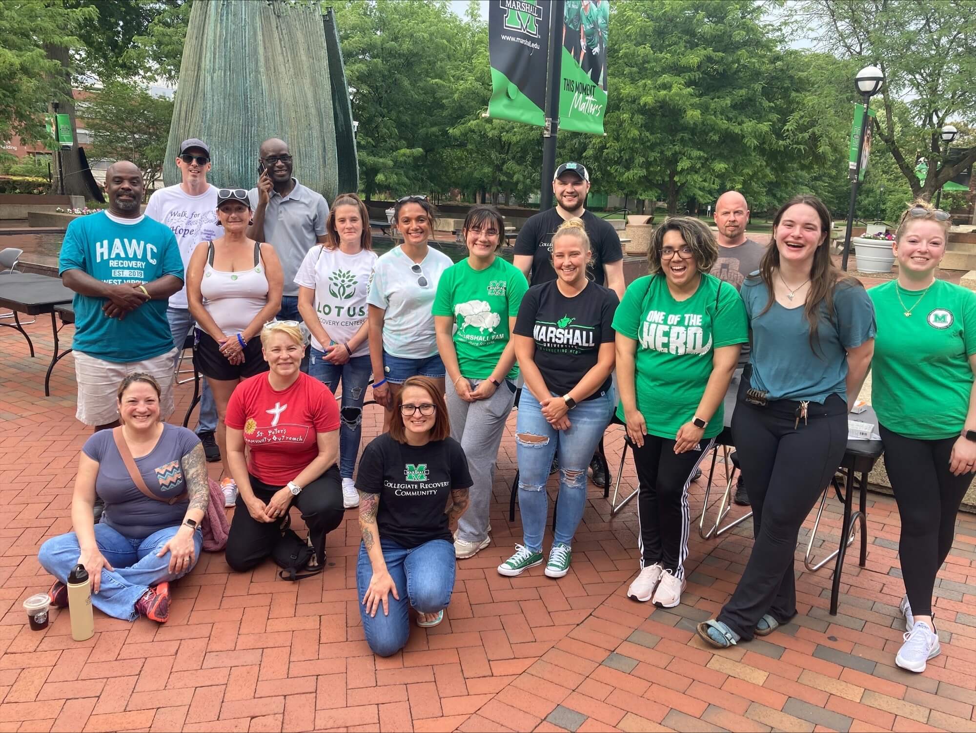 Photo of individuals on MSC plaza