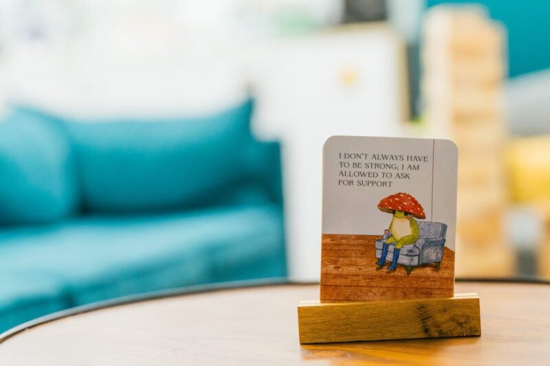 Photo of a support card