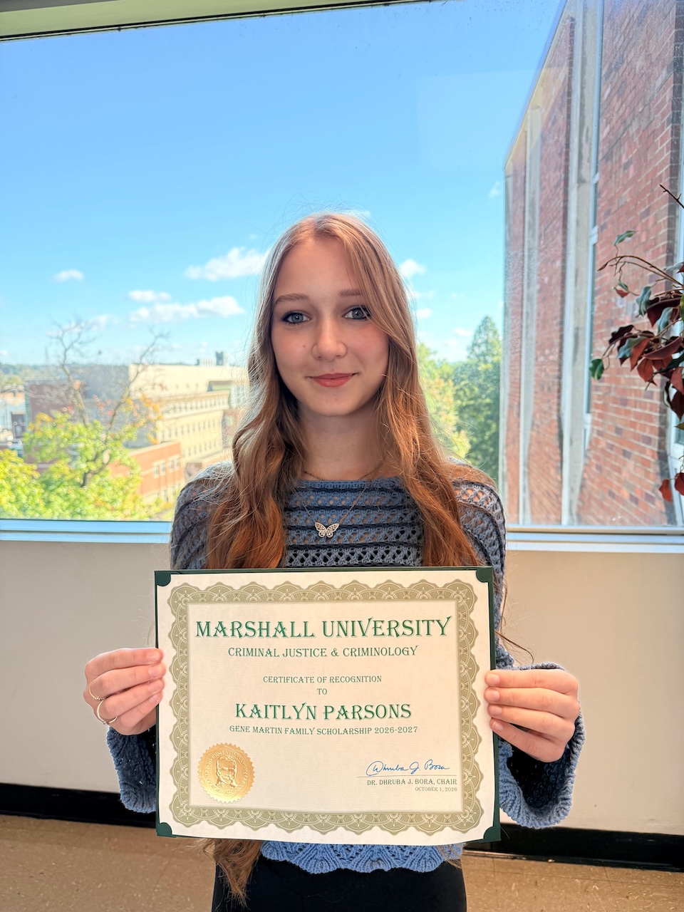 Image of student Kaitlyn Parsons, Gene martin Family Scholarship 26