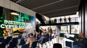 Rendering of the ICS Forum in a presentation setup