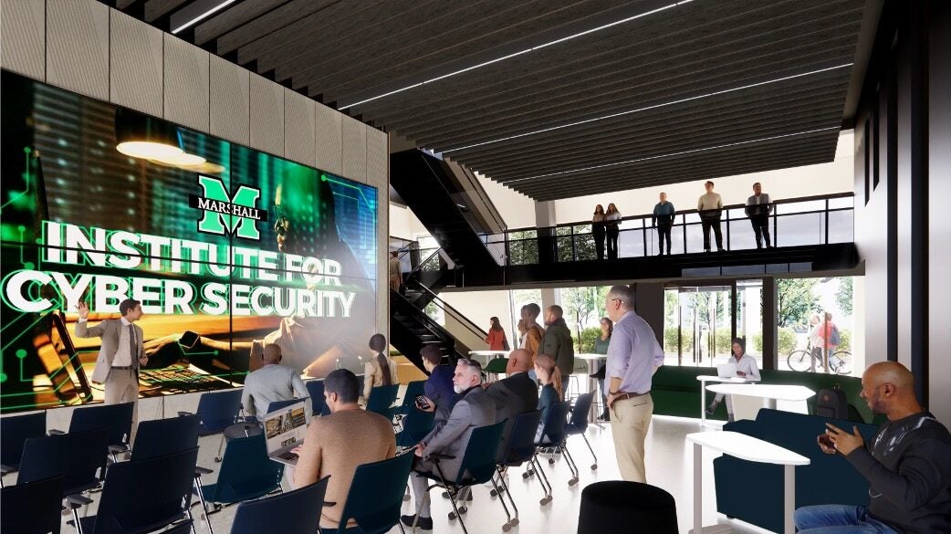 Rendering of the ICS Forum in a presentation setup