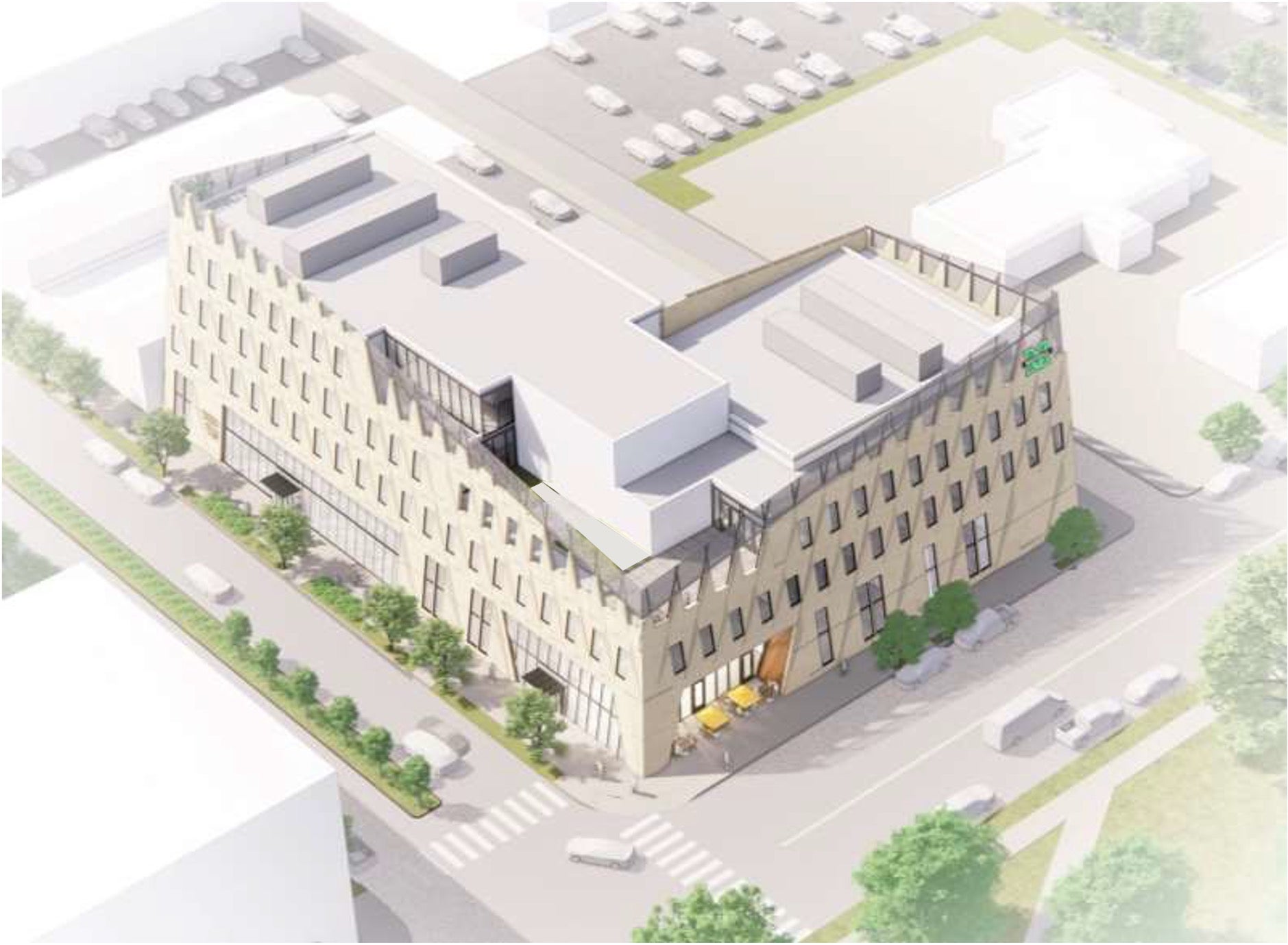 Rendering of the Marshall University ICS SE Corner