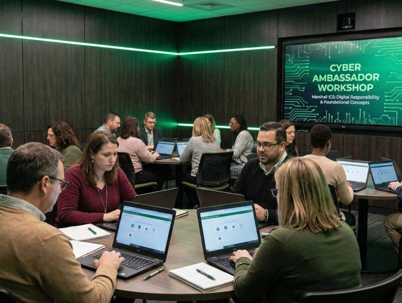 Cyber ambassadors attend a workshop