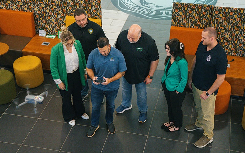 Students learn about drone security