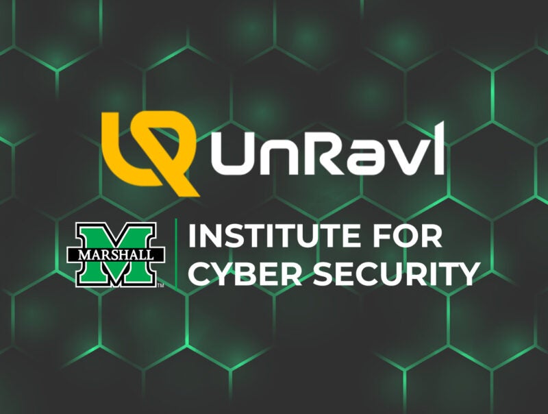 Black and green graphic with UnRavl and Marshall ICS logos