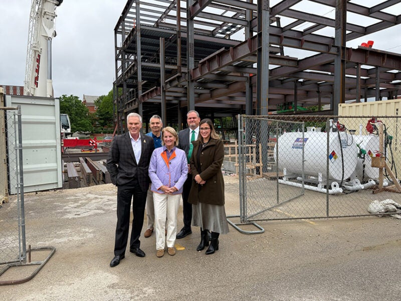 Sen Capito visits the Marshall University Institute for Cyber Security construction site
