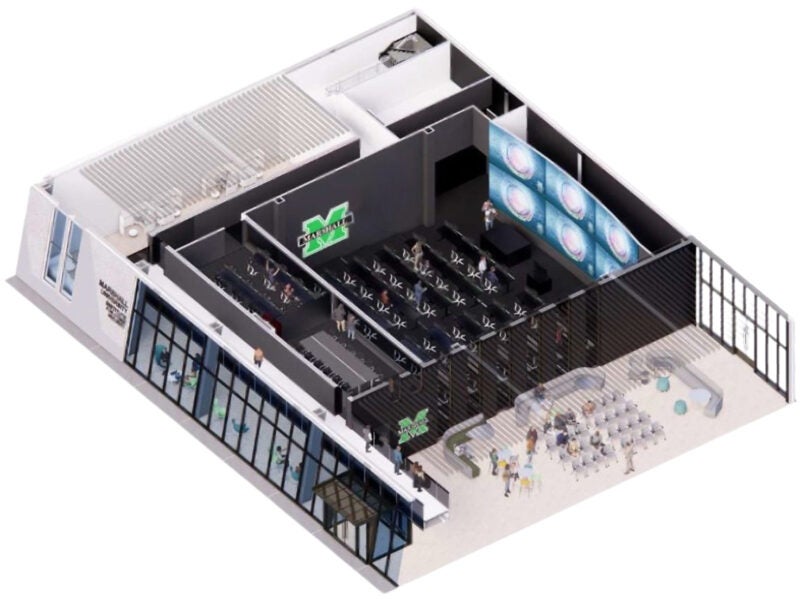 Rendering of the Marshall University ICS Ground Floor Feature Spaces