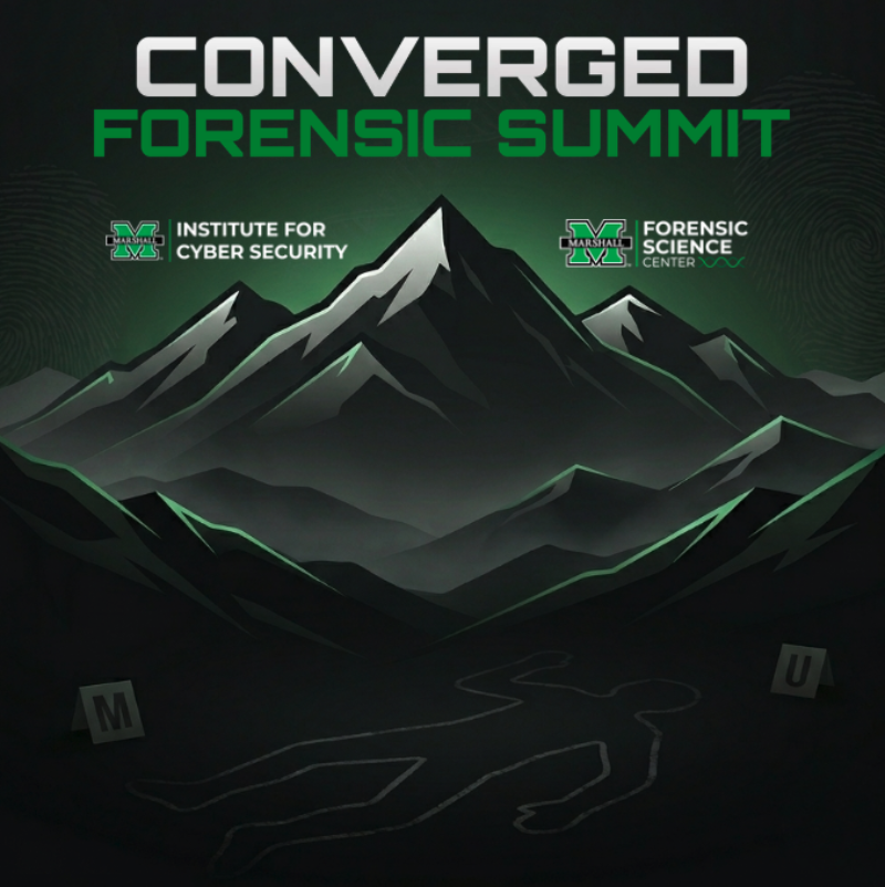 Converged Forensics Summit graphic with dark mountains