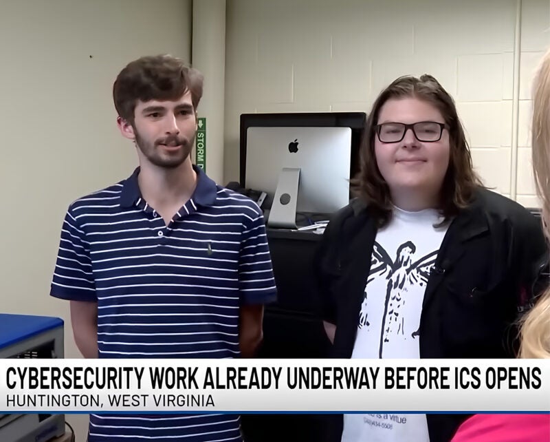 Students are interviewed about the Institute for Cyber Security