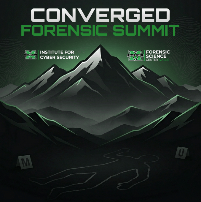 Converged Forensics Summit graphic with dark mountains
