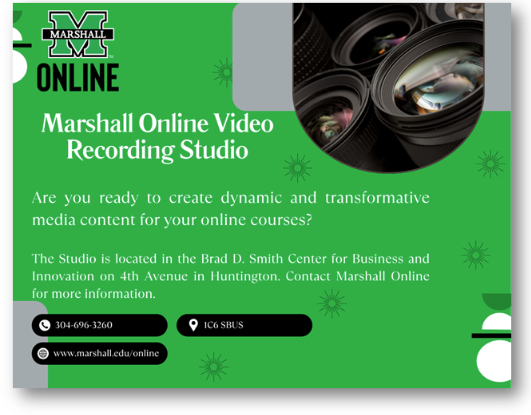 Marshall Online Recording Studio flyer