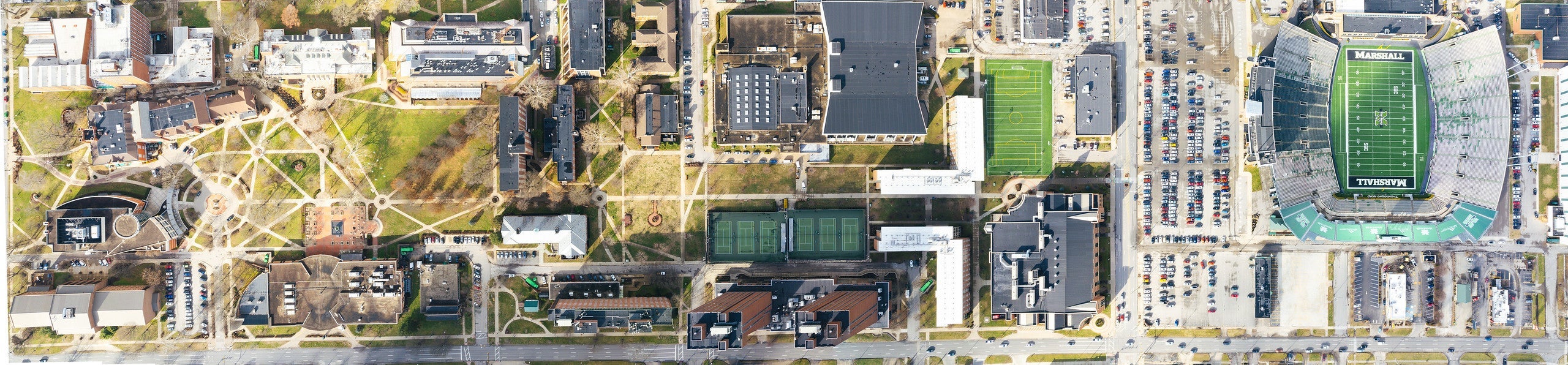 aerial shot of Marshall