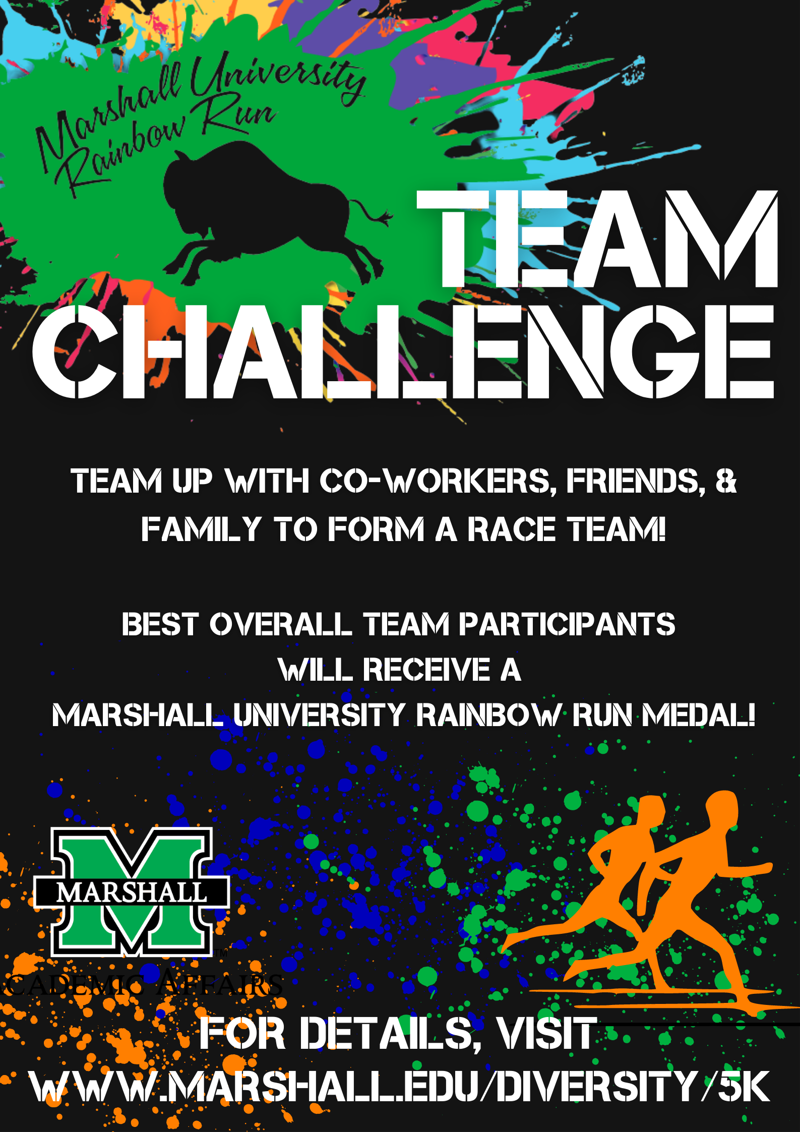 MU Rainbow Run Team Challenge Graphic