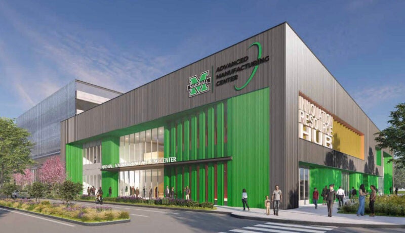 Rendering of Marshall University IDEA District's Advance Manufacturing Center