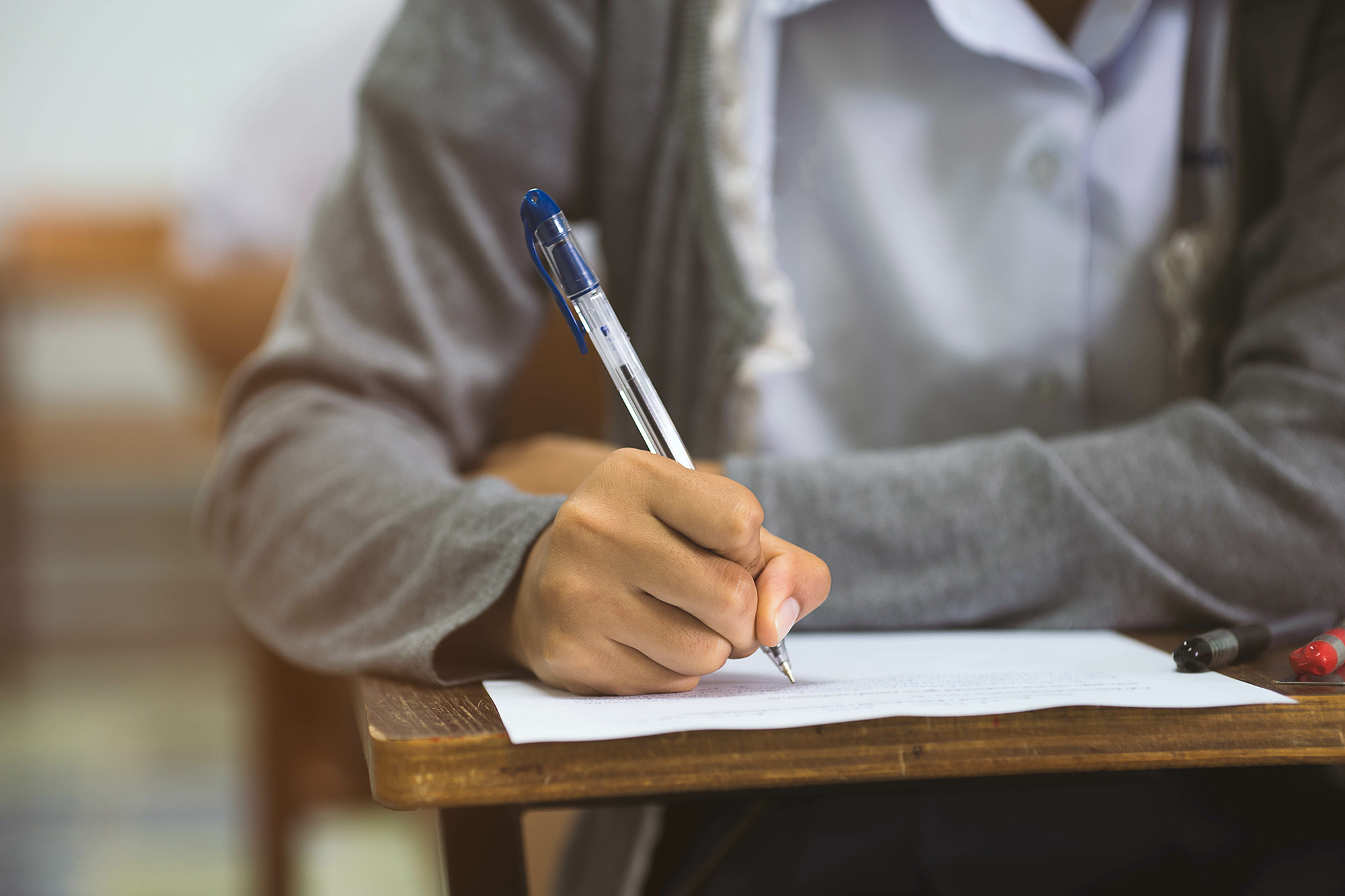 Image of student writing