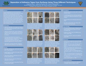 Separation of Adhesive Tapes from Various Surfaces Using Three Different Techniques 