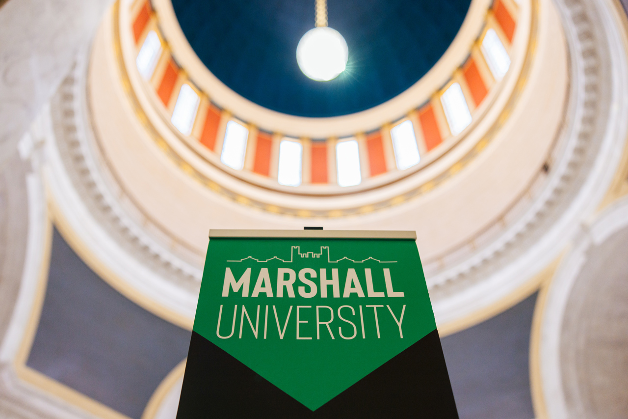 Marshall sign in the rotunda of the WV Sate Capitol