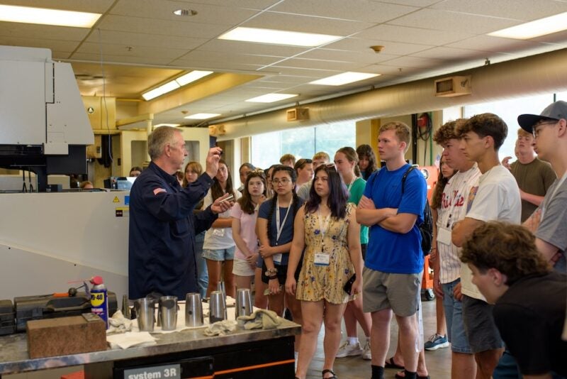 Students on a tour of MAMC