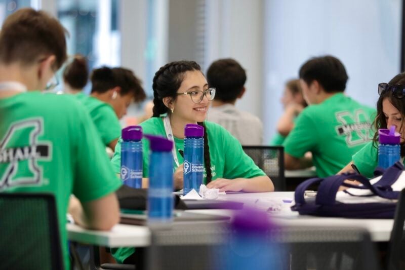 Student at a desk during GSE
