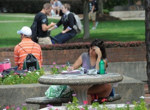 Campus Studying Female