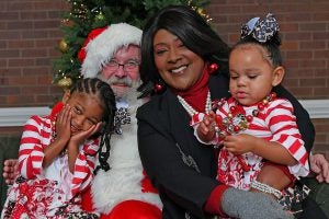 Staff with Santa